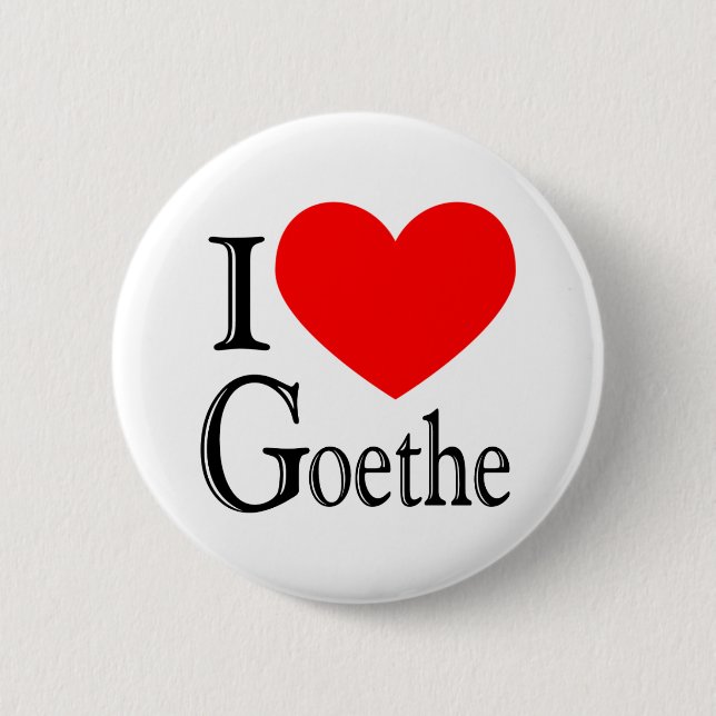 I Love Goethe Button (Front)