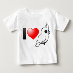 I Love Goffin's Cockatoos Baby Fine Jersey T-Shirt