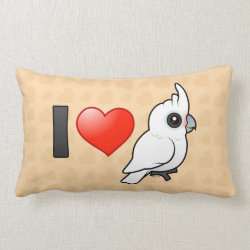 I Love Goffin's Cockatoos Throw Pillow Lumbar 13