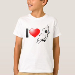 I Love Goffin's Cockatoos Kids' Hanes TAGLESS® T-Shirt
