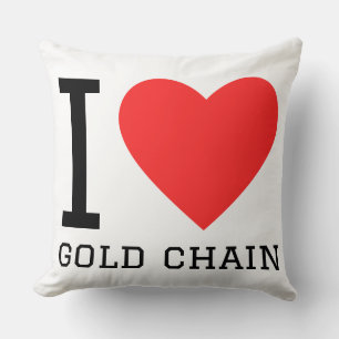 I love gold chain throw pillow