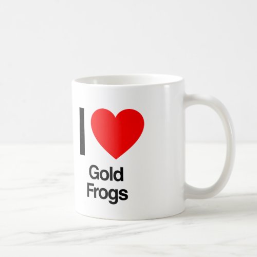 i love gold frogs coffee mug