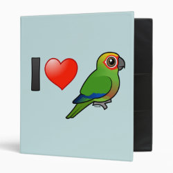 I Love Golden-capped Conures Avery Signature Binder 8.5x11
