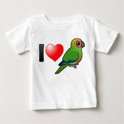 I Love Golden-capped Conures Baby Fine Jersey T-Shirt