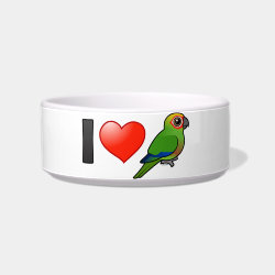 I Love Golden-capped Conures Cat Food Bowl