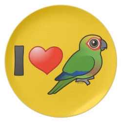 I Love Golden-capped Conures Plate