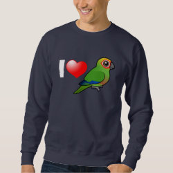 I Love Golden-capped Conures Men's Basic Sweatshirt