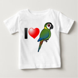 I Love Golden-collared Macaws Baby Fine Jersey T-Shirt