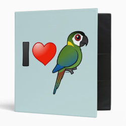 I Love Golden-collared Macaws Avery Signature Binder 8.5x11
