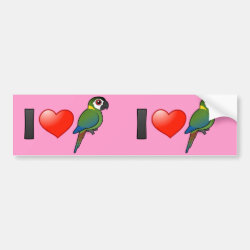 I Love Golden-collared Macaws Bumper Sticker