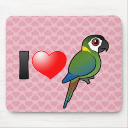 I Love Golden-collared Macaws Mousepad