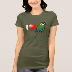 I Love Golden-collared Macaws Women's Bella Jersey T-Shirt