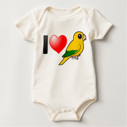 I Love Golden Conures Infant Organic Creeper