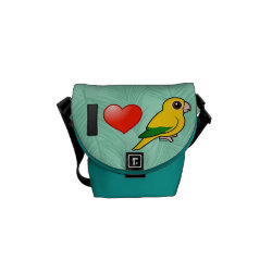 I Love Golden Conures Rickshaw Mini Zero Messenger Bag
