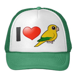 I Love Golden Conures Trucker Hat