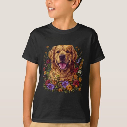 I Love Golden Retriever  T_Shirt