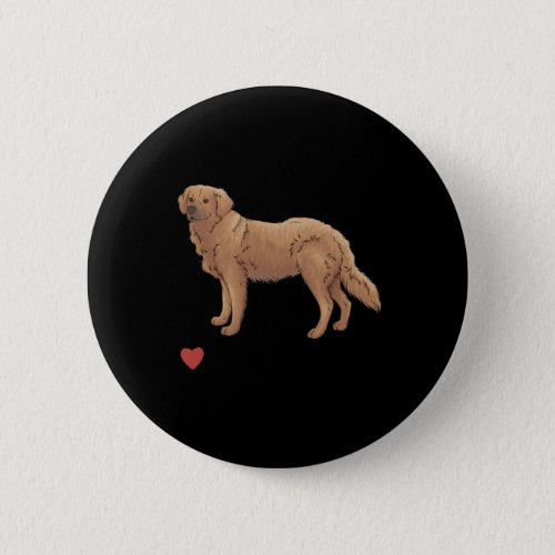 I Love Golden Retrievers  Button