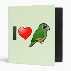 I Love Golden-winged Parakeets Avery Signature Binder 8.5x11