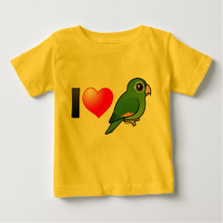 I Love Golden-winged Parakeets Baby Fine Jersey T-Shirt