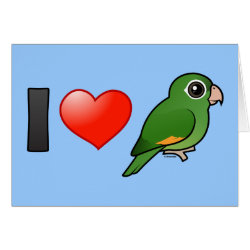 I Love Golden-winged Parakeets Greeting Card