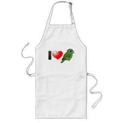 I Love Golden-winged Parakeets Long Apron