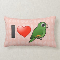 I Love Golden-winged Parakeets Throw Pillow Lumbar 13