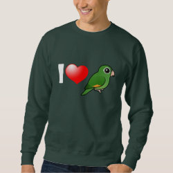 I Love Golden-winged Parakeets Men's Basic Sweatshirt