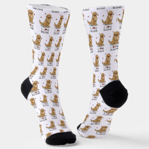 I Love Goldens - I Love Golden Retrievers Socks