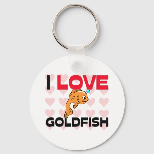 I Love Goldfish Keychain (Front)