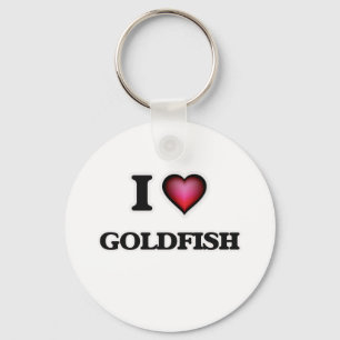 I Love Goldfish Keychain