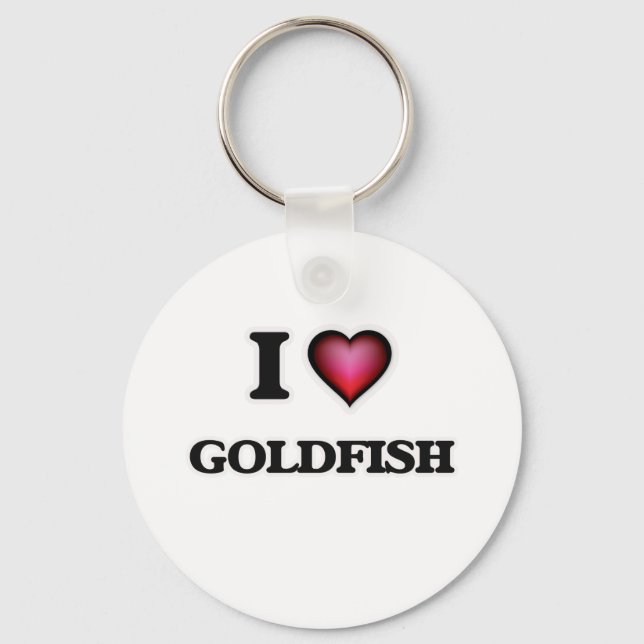 I Love Goldfish Keychain (Front)