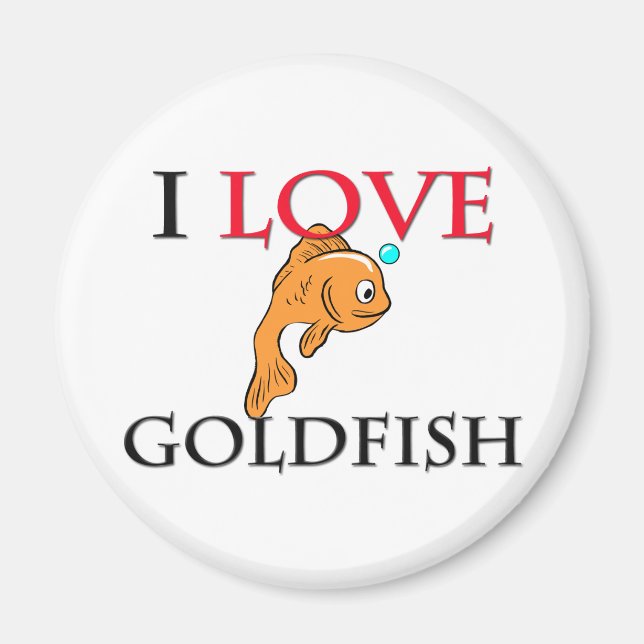 I Love Goldfish Magnet (Front)