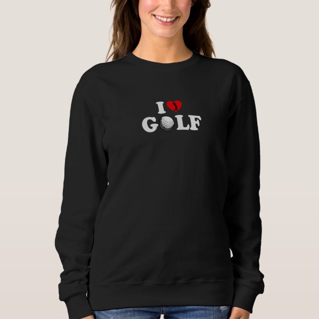 I love Golf Aesthetic Golfer Premium Sweatshirt (Front)