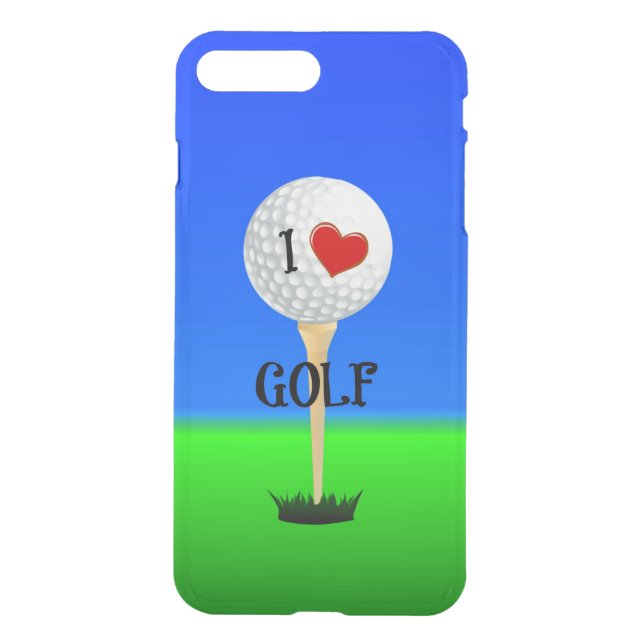 I Love Golf,  Ball on Tee Uncommon iPhone Case (Back)