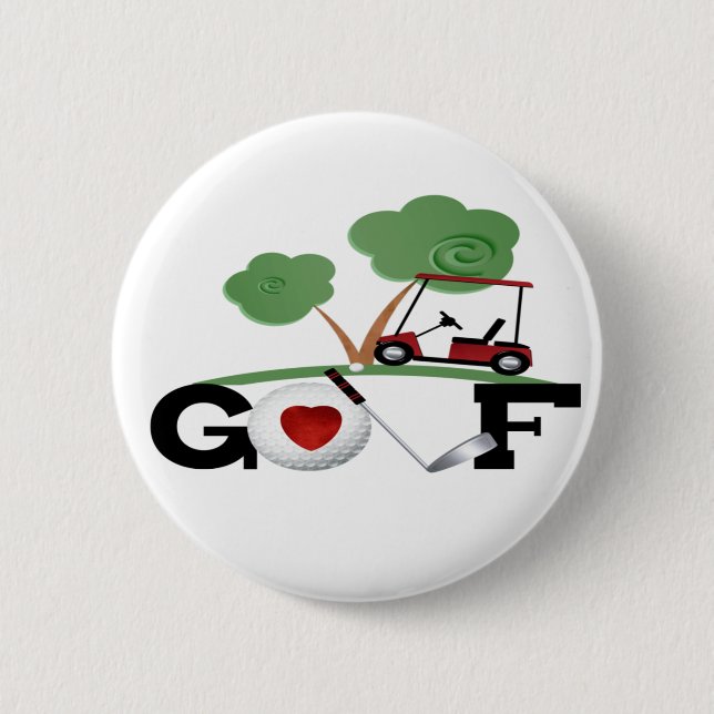 I Love Golf Button (Front)