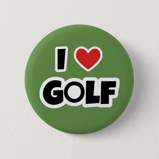 I love Golf Button (Front)