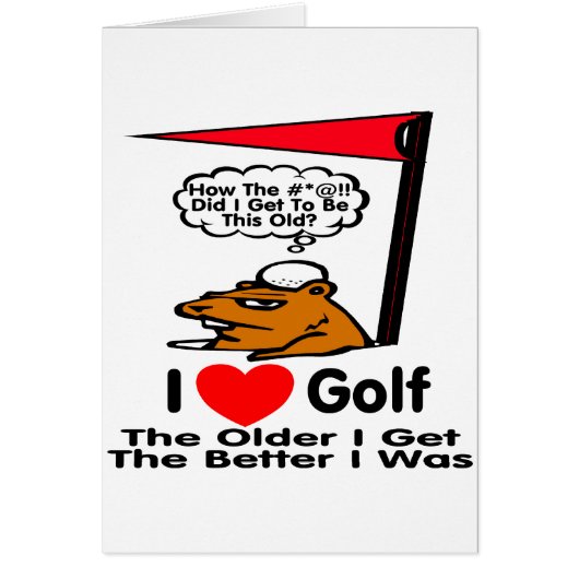 I Love Golf Cards (Front)