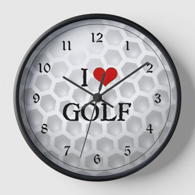 I Love Golf Clock (Front)