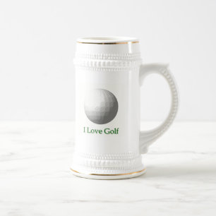 I Love Golf Design Beer Stein