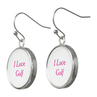 I Love Golf Earrings