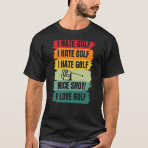 I Love Golf Golfing Player Golfer Coach Sports Gra T-Shirt