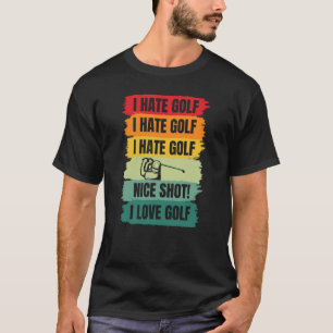 I Love Golf Golfing Player Golfer Coach Sports Gra T-Shirt