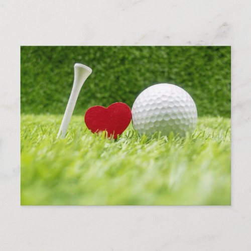I love golf I love you with golf ball and tee Postcard