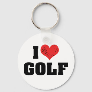 I Love Golf Keychain