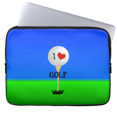 I Love Golf Laptop Sleeve