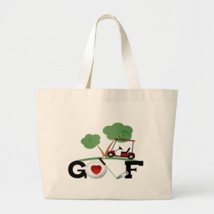 I Love Golf Large Tote Bag