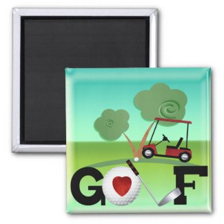 I Love Golf magnet
