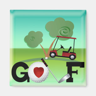 I Love Golf Magnet