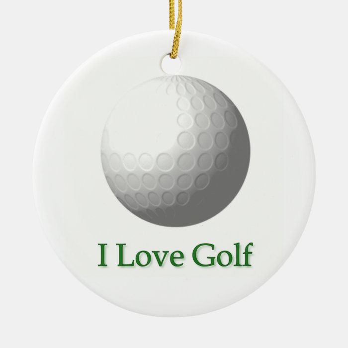 I Love Golf Ornament