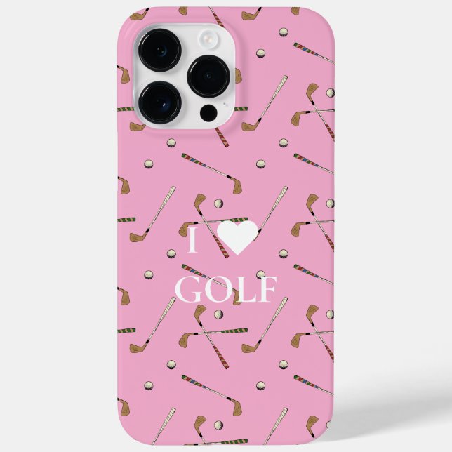 I love golf pink Case-Mate iPhone case (Back)